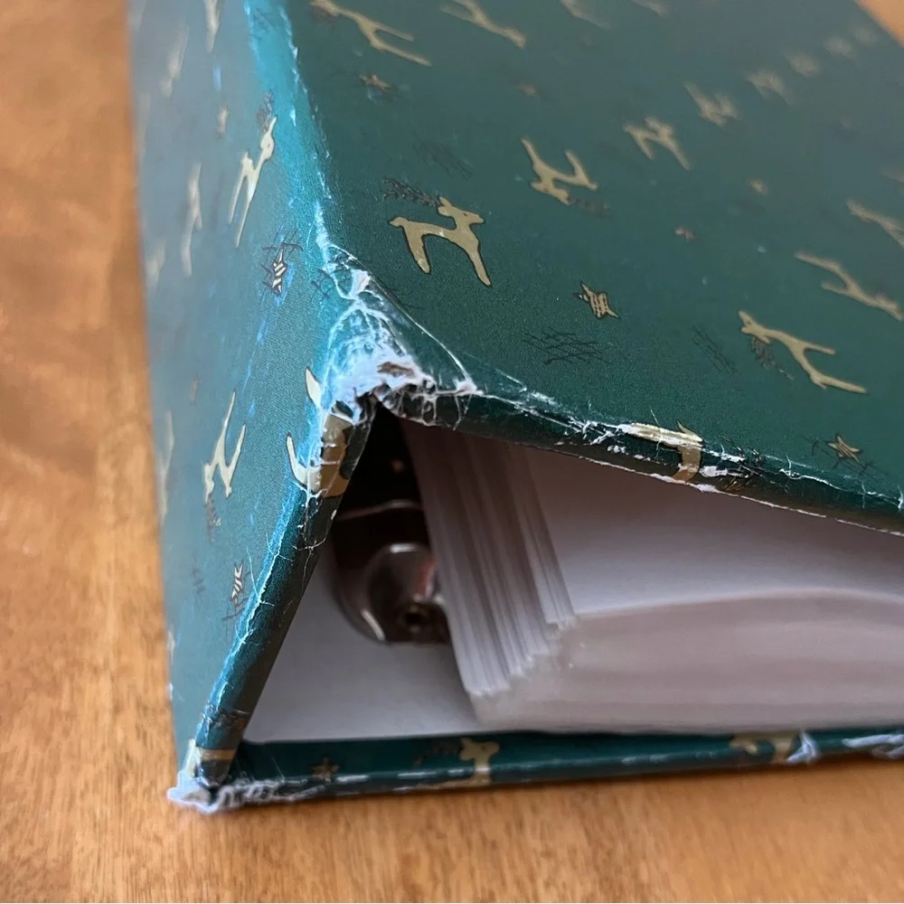 Green photo Album with Deer Pattern